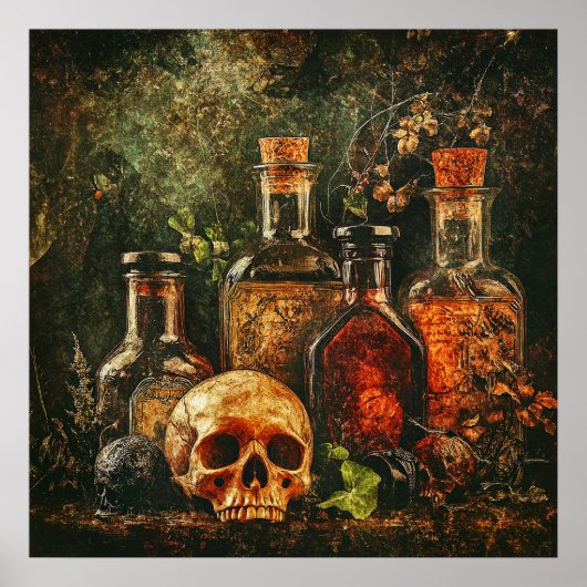 Poster d'Halloween Vintage Apothecary (Devant)