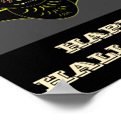 Poster d'Halloween vintage Bat Happy (Coin)