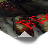 Poster d'Halloween Zombies "Attention aux zombies" (Coin)