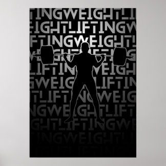 Poster d'haltère | Couleur métallique | Gym Gift
