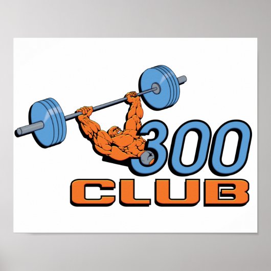 Poster d'haltérophilie du Club 300 (Devant)