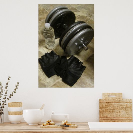 Poster d'haltérophilie et d'exercice (Cuisine)