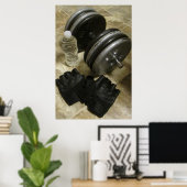Poster d'haltérophilie et d'exercice (Bureau à domicile)