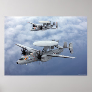 Poster d'harpon avancé E-2D de la marine américain