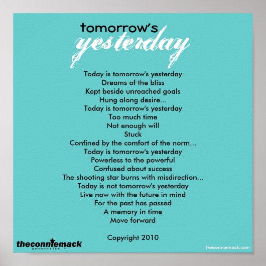 Poster d'hier de demain (Devant)