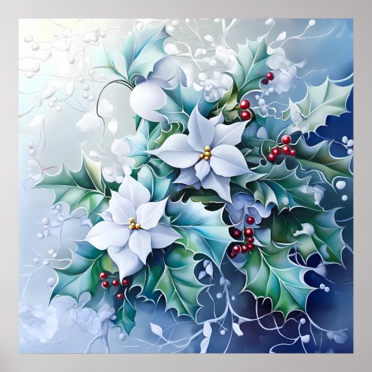 Poster d'hiver bleu (Devant)