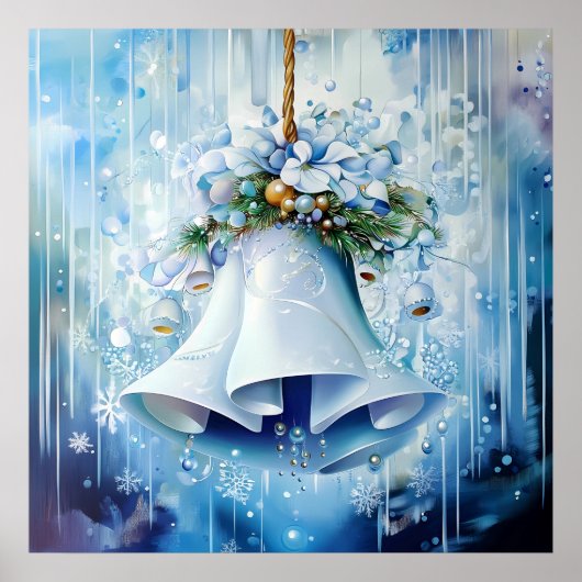 Poster d'hiver bleu (Devant)