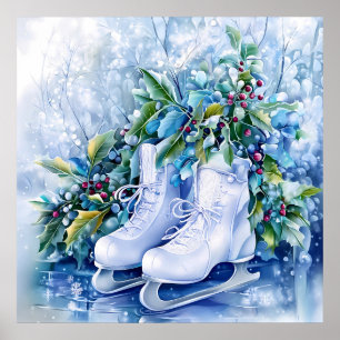 Poster d'hiver bleu
