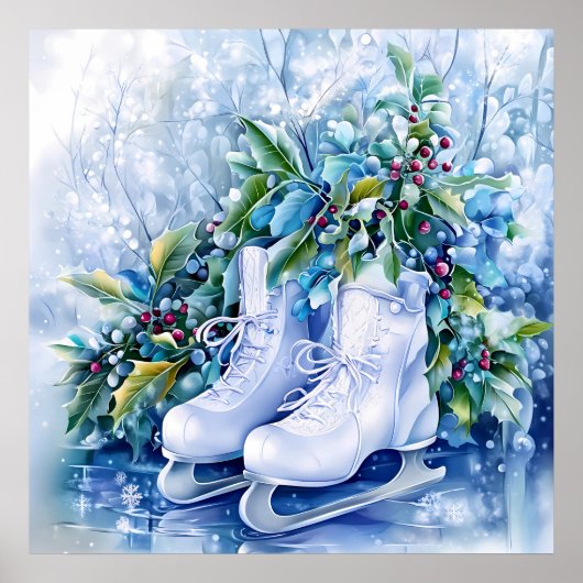 Poster d'hiver bleu (Devant)