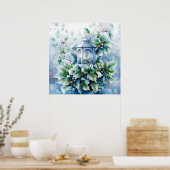 Poster d'hiver bleu (Cuisine)