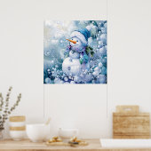 Poster d'hiver bleu (Cuisine)