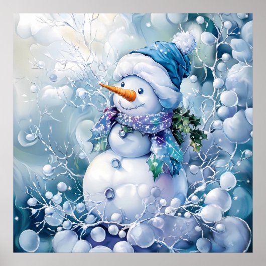 Poster d'hiver bleu (Devant)