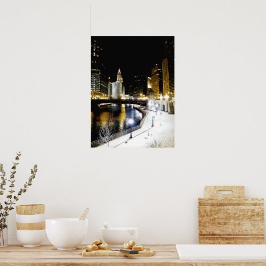 Poster d'hiver de Chicago (Cuisine)