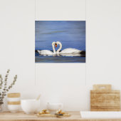 Poster d'hiver Love Swan Couple (Cuisine)