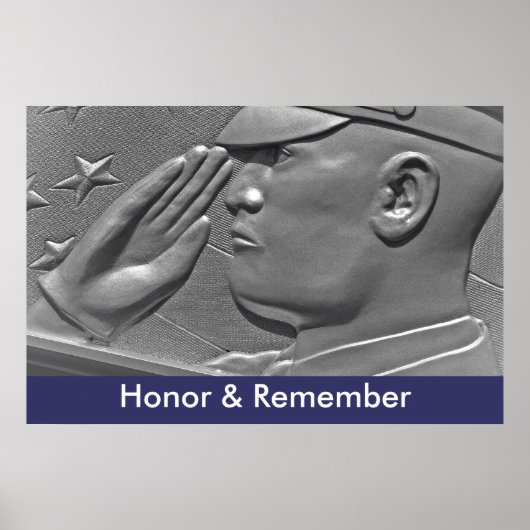Poster d'honneur et de souvenir d'un héros militai (Devant)