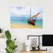 Poster Dhow traditionnel, Zanzibar, Tanzanie (Bureau à domicile)