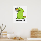 Poster Di-notes-saur Blague drôle de dinosaure (Cuisine)