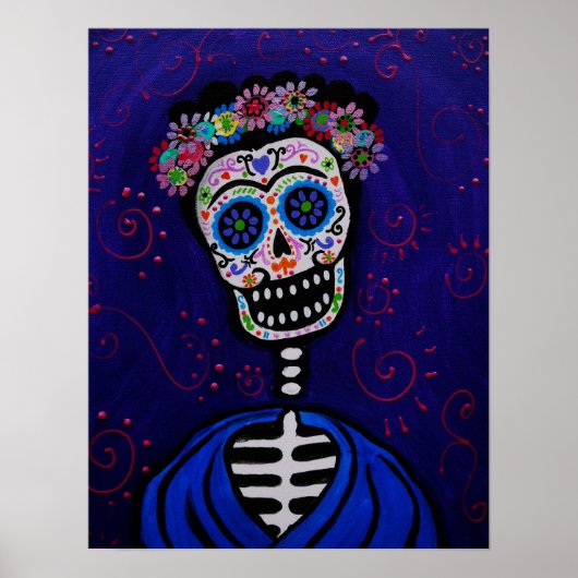 Poster dia de los muertos artiste mexicain (Devant)