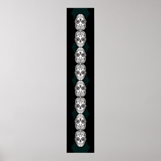 Poster Dia de los Muertos Cette fille Motif de diamant cr (Devant)