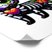 Poster Dia De Los Muertos Cinco De Mayo Cat Crâne à sucre (Coin)