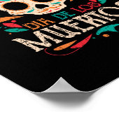 Poster Dia De Los Muertos Jour du crâne mexicain mort (Coin)