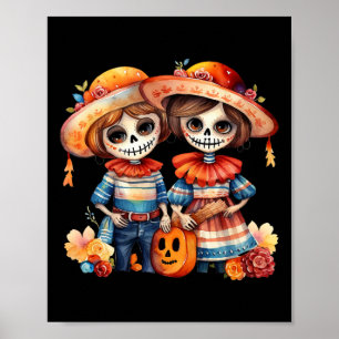 Poster Dia De Los Muertos La Catrina