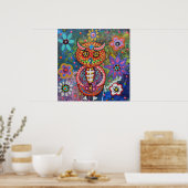 Poster Dia de los Muertos Owl (Cuisine)