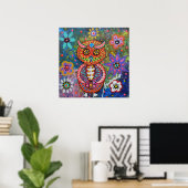 Poster Dia de los Muertos Owl (Bureau à domicile)