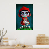 Poster Dia de los Muertos Petit chaperon rouge (Cuisine)