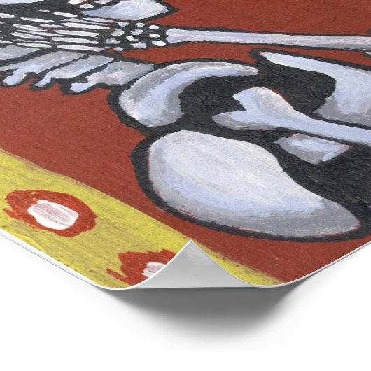 Poster Dia de los Muertos Skeletons dans Love Canvas Impr (Coin)