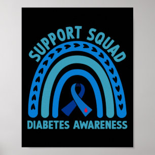 Poster Diabète Blue Support Squad Sensibilisation au diab
