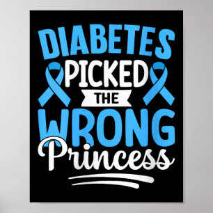 Poster Diabète féminin a choisi la mauvaise princesse enc