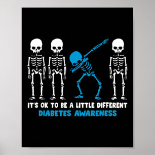 Poster Diabète Guerrier maman Cadeau de sensibilisation C