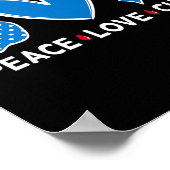 Poster Diabète Guerrier Sensibilisation Blue Peace Love C (Coin)