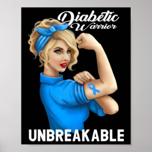 Poster Diabète Guerrier Sensibilisation Insuline Diabétiq