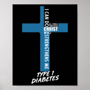 Poster Diabète Je Peux Faire Tout Par Jésus T1D Sup