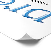 Poster Diabète prévenant le bleu (Coin)