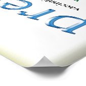 Poster Diabète prévenant le bleu (Coin)