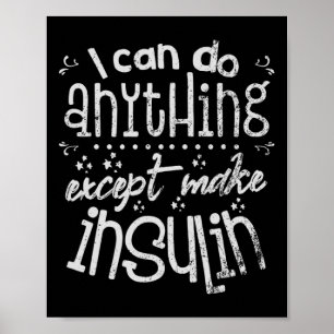 Poster Diabète T1d de l'insuline amusante
