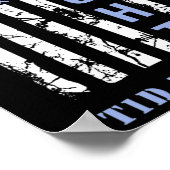 Poster Diabète T1d Mois de sensibilisation drapeau bleu R (Coin)