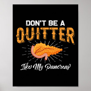 Poster Diabétique amusant Type 1 Soutien à la sensibilisa