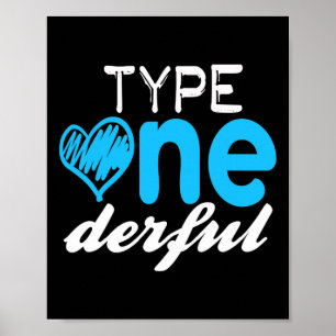 Poster Diabétique Type Un derful T1d Sensibilisation au d