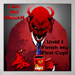 Poster Diable de caféine