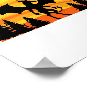 Poster Diable de Jersey Coucher de soleil — Cryptide Vint (Coin)