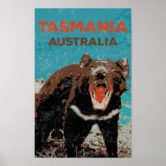 Poster Diable de Tasmanie, île de Tasmanie, Australie (Devant)