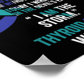 Poster Diable - Thyroïde Action contre le cancer Ruban (Coin)