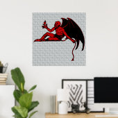 Poster Diable vintage (Bureau à domicile)