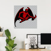 Poster Diable vintage (Bureau à domicile)