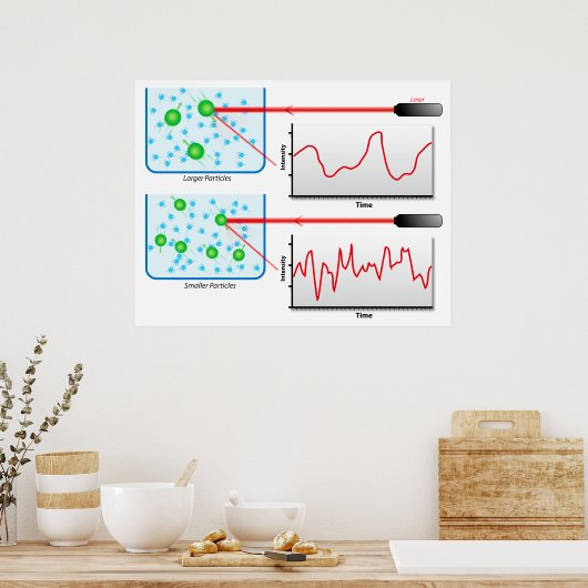Poster Diagram of the Dynamic Light Scattering in Physics (Cuisine)