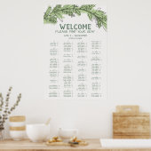 Poster Diagramme alphabétique des sièges à branches courb (Cuisine)